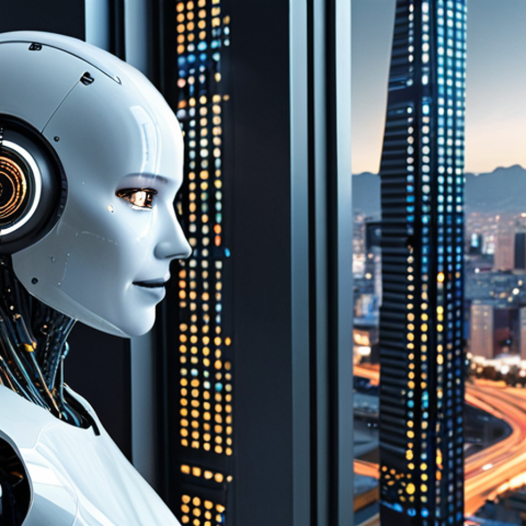 **Data Security in Robotic Counseling:** A futuristic cityscape with encrypted data streams flowing around a counseling robot. Focus on themes of privacy, security, and anonymity, perhaps using visual metaphors like locked vaults or blurred faces.