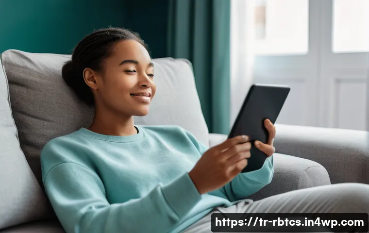 로봇 심리상담의 심리적 지원 시스템 - **Prompt 1: Accessible Digital Support at Home**
A young person, around 20-25 years old, sits co...