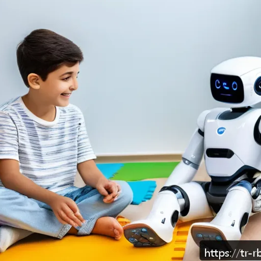 로봇 심리상담의 사례 기반 접근법 - A warm, inviting therapy room in a modern Istanbul clinic featuring a friendly humanoid robot intera...